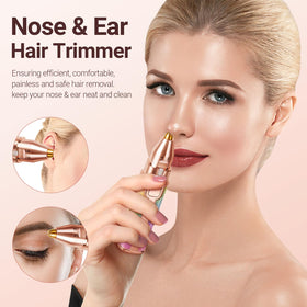 YLYYCC 2-in-1 Nose & Eyebrow Trimmer with USB charging cable