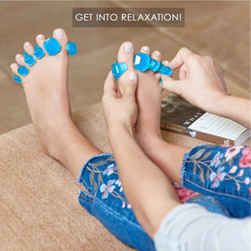 Yoga Toes Gems being used on feet