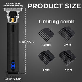 YOGINGO Hair Trimmer showing battery percentage on LCD