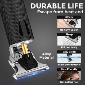 YOGINGO Hair Trimmer with accessories including combs and cleaning brush