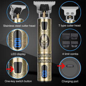 YOGINGO Professional Hair Trimmer in use on a man's beard
