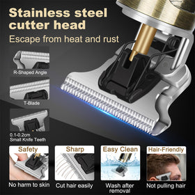 YOGINGO Professional Hair Trimmer side view showcasing the T-style cutter head