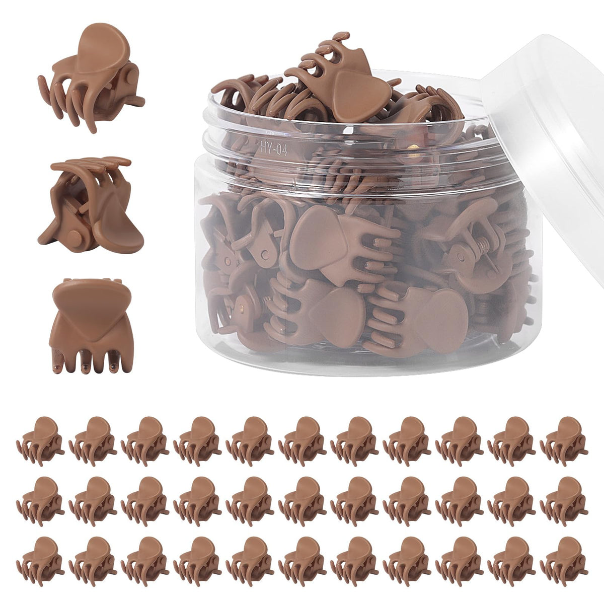 YOHAMA mini hair claw clips displayed in a group