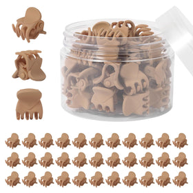 YOHAMA Mini Hair Claw Clips in use with styled hair