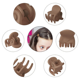 YOHAMA mini hair claw clips size comparison 1/2 inch