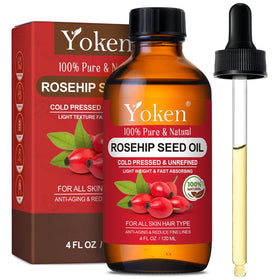 Yoken Cold Pressed Organic Rosehip Seed Oil 4 fl oz front view