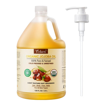Yoken Jojoba Oil 128oz front view with label