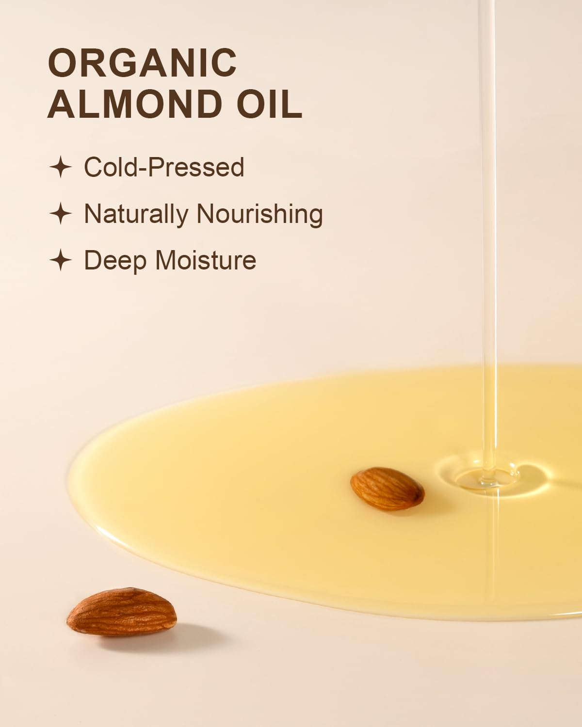 Yoken Organic Almond Oil 16 oz back view