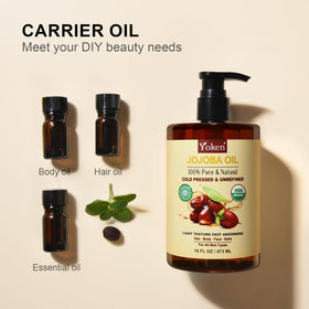 Yoken Organic Jojoba Oil 16oz with natural ingredients