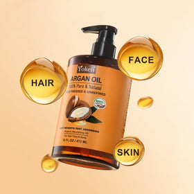 Yoken Organic Moroccan Argan Oil 16oz packaging