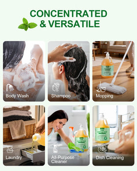 Yoken Peppermint Castile Soap used in kitchen