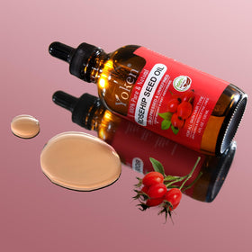 Yoken Rosehip Seed Oil bottle with cap off
