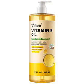 Yoken Vitamin E Oil 32 oz bulk bottle front view
