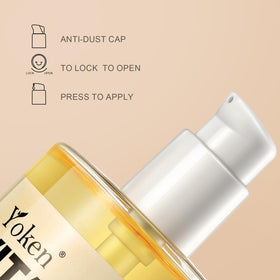 Yoken Vitamin E Oil 8 Oz in a lifestyle setting on a bathroom counter