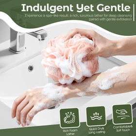Yolaist Loofah Sponge in Blushing Pink colour