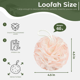 Yolaist Loofah Sponge with hanging loop close-up