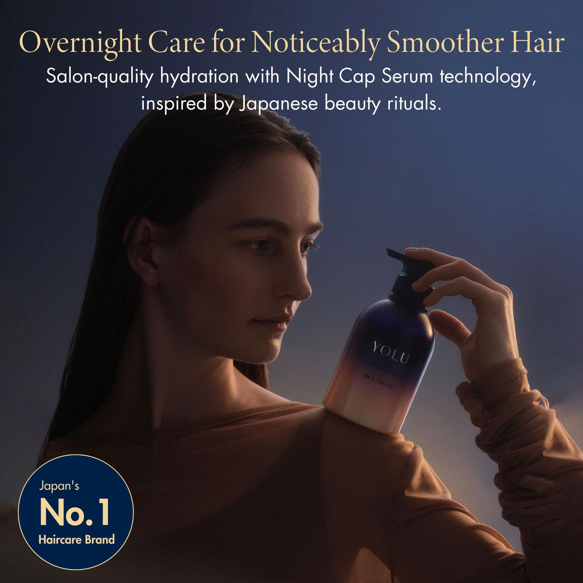 YOLU Night Repair Shampoo and Conditioner set packaging