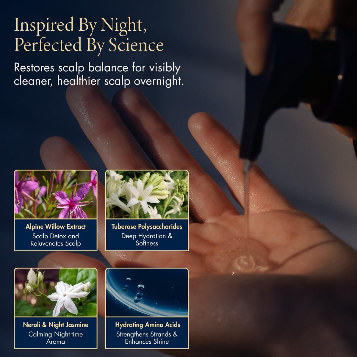 YOLU Night Repair Shampoo texture close-up