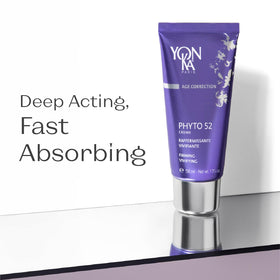 Yonka Phyto 52 Skin Firming Cream on a vanity