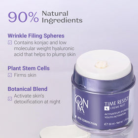 Yonka Time Resist Nuit Night Cream application on skin