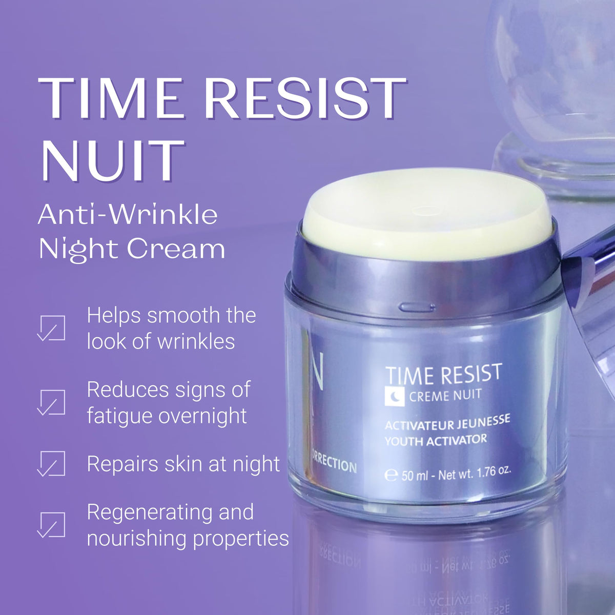 Yonka Time Resist Nuit Night Cream packaging side view