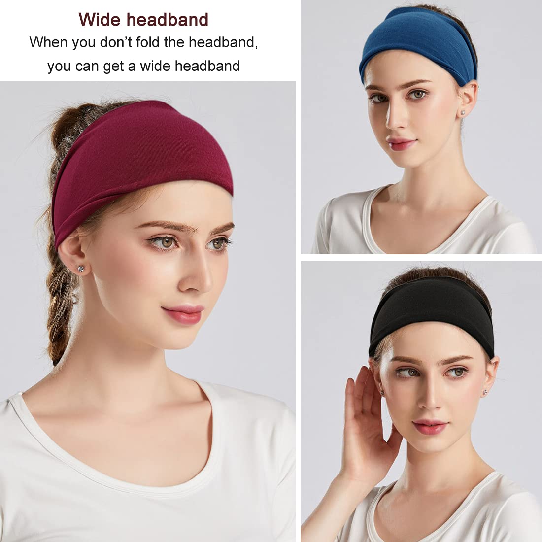 YONUF headband in black for daily wear