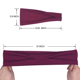 YONUF headband in pink folded for narrow style