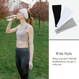 YONUF headband white model side view
