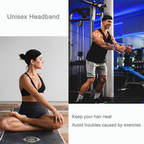 YONUF headbands packaging with six black bands