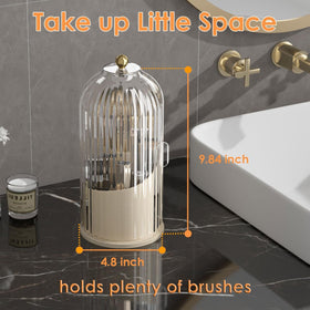 YOOLENS Makeup Brush Holder assembled with decorative ball