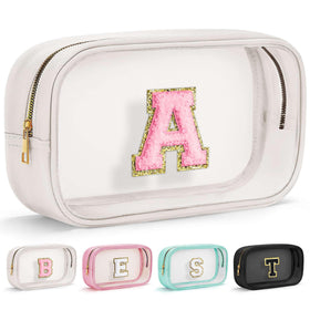 YOOLIFE Clear Makeup Bag front view in pink