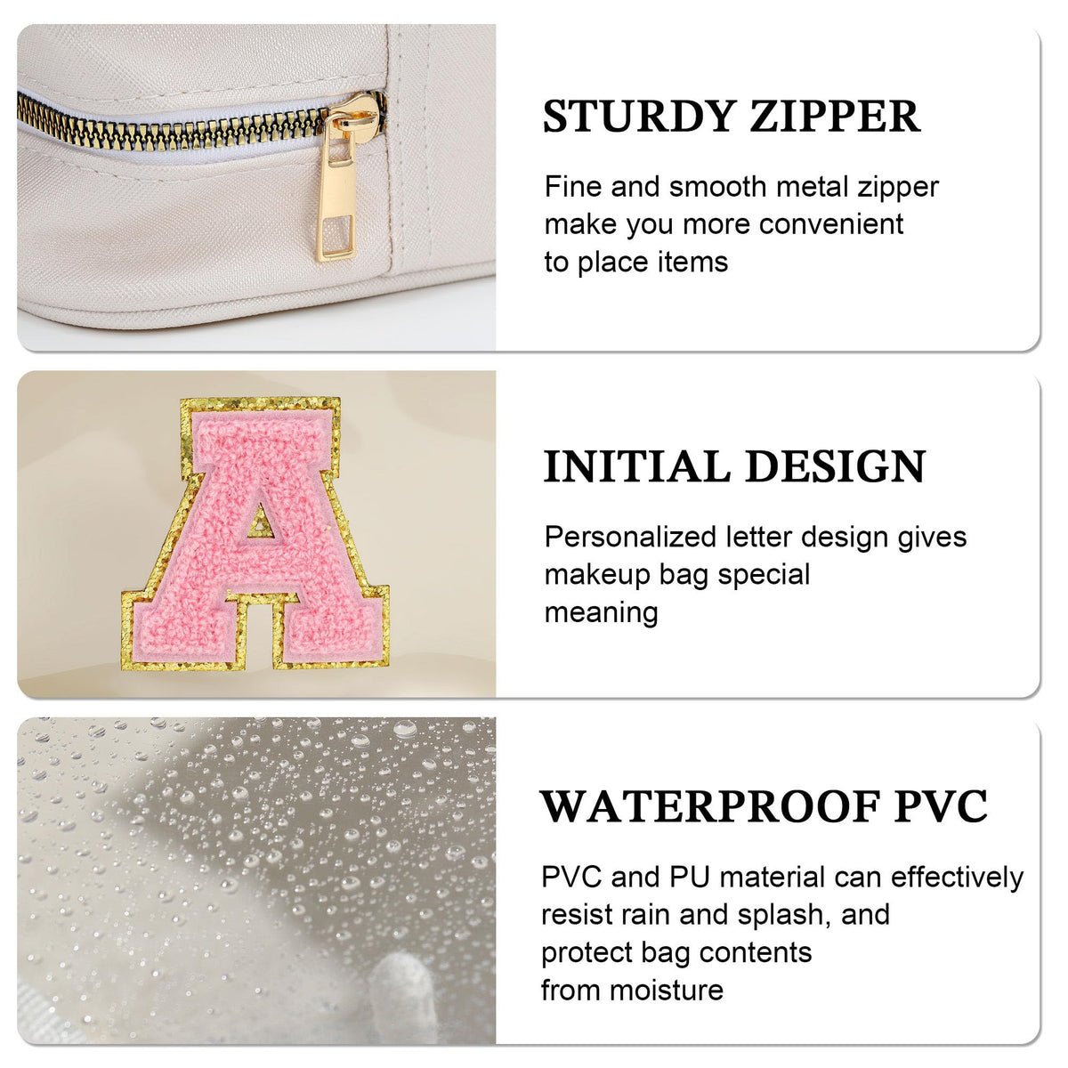YOOLIFE Clear Makeup Bag waterproof material close-up
