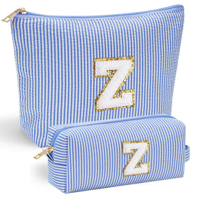 YOOLIFE Cosmetic Travel Bag front view with personalised initial