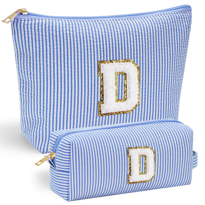 YOOLIFE Cute Makeup Bag front view with personalised letter
