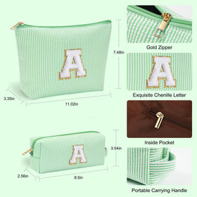 YOOLIFE Cute Makeup Bag in purple with initial C