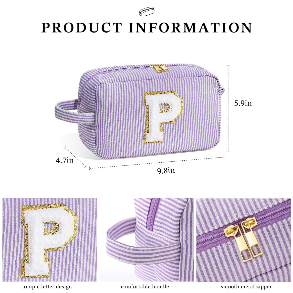 YOOLIFE Initial Cosmetic Bag displayed with other colours