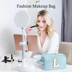 YOOLIFE Initial Makeup Bag displayed with various colour options