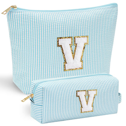 YOOLIFE Makeup & Skincare Bag Organizer front view with personalised initial