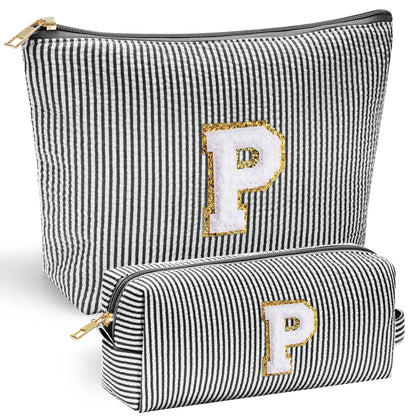 YOOLIFE Personalised Makeup Bag front view with initial option