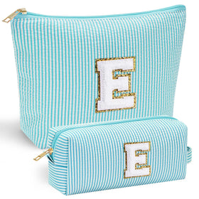 YOOLIFE Teacher Appreciation Makeup Bag front view with personalised letter