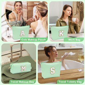 YOOLIFE Travel Makeup Bag in lifestyle scene on a vanity