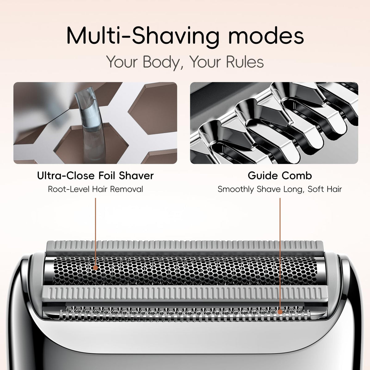 yoose Electric Razor in use on sensitive skin