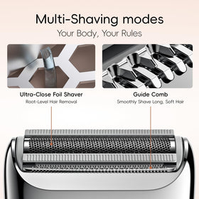 yoose Electric Razor in use on sensitive skin