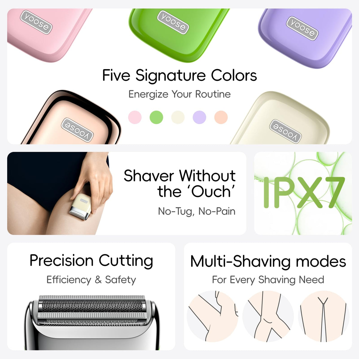 yoose Electric Razor showing ergonomic design