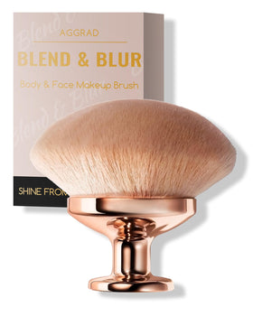 YOSHUYUKI Blend & Blur Body Makeup Brush front view in gold