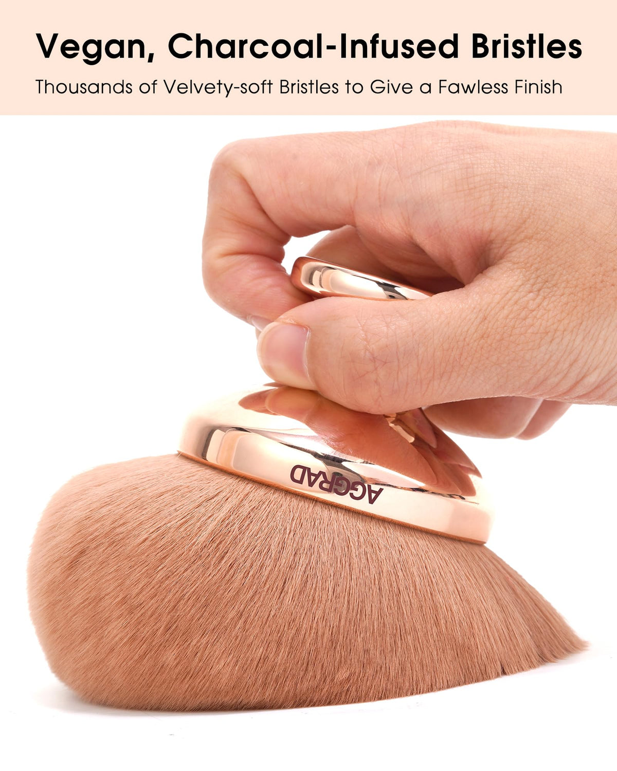 YOSHUYUKI Blend & Blur Body Makeup Brush in use applying self-tanner