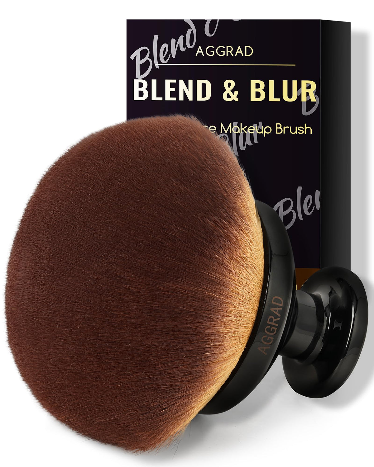 YOSHUYUKI Ultra Large Kabuki Brush front view with oversized brush head
