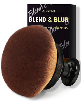 YOSHUYUKI Ultra Large Kabuki Brush front view with oversized brush head