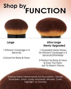 YOSHUYUKI Ultra Large Kabuki Brush with charcoal-infused bristles