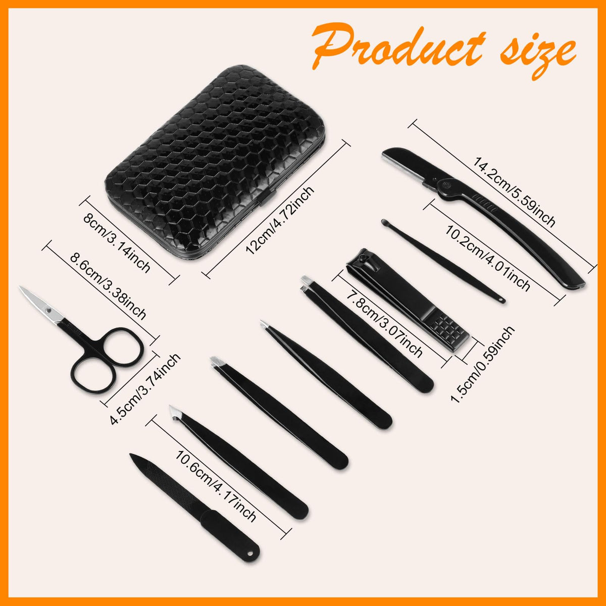 Yougai curved eyebrow scissors side view